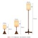 New Chinese Floor Lamp Zen Tea Room Homestay Antique Study Room Bedside Lamp Vintage Solid Wood Fabric Table Lamp