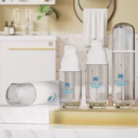 В бутылке лосьона учреждения плеча брызг белой капсулы 90ml100ml130ml гидратации разделенной бутылкой ясной круглой