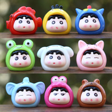 新品潮玩动漫小新萌粒树脂公仔玩偶创意微景观DIY桌面车载装饰摆