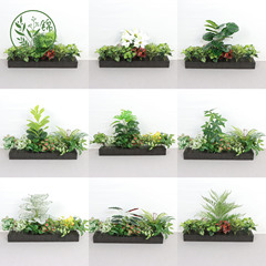 擬似緑植造景花溝花箱置物偽植物組合せ断熱生草室内外景観装飾