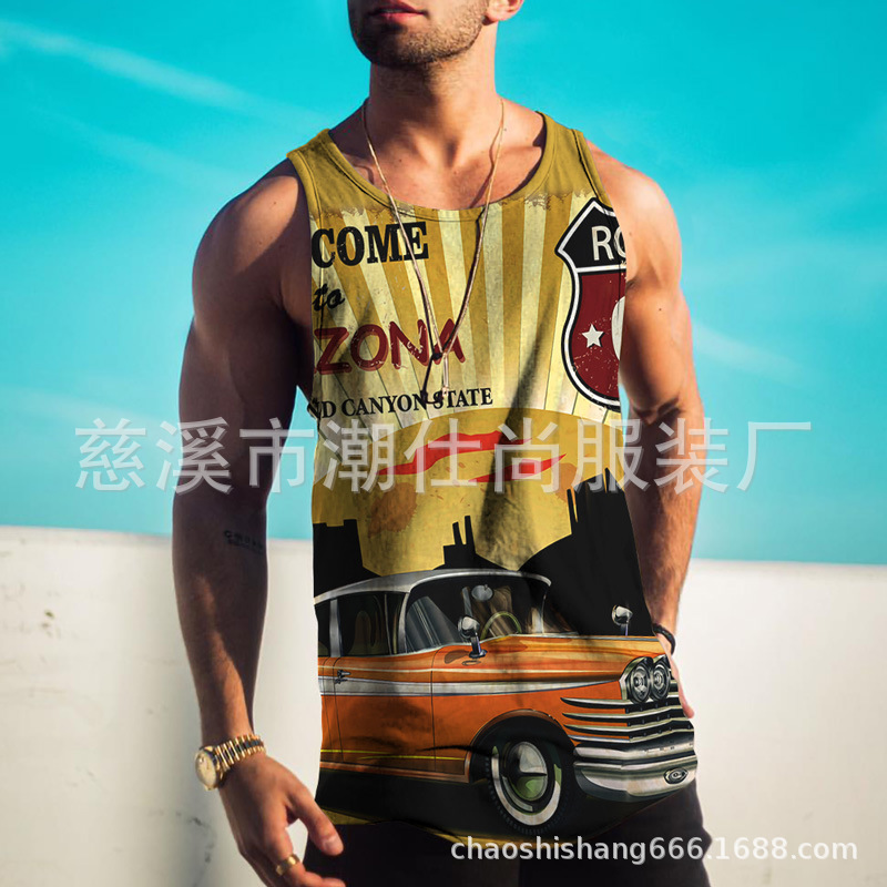 Camiseta sin mangas hombre fitness running verano estilo europeo Venom