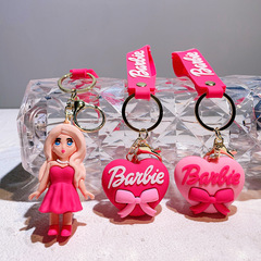 弓バービープリンセスシリコーンキーホルダーかわいいカップルペンダントペンダントバレンタインデーペンダントギフト卸売