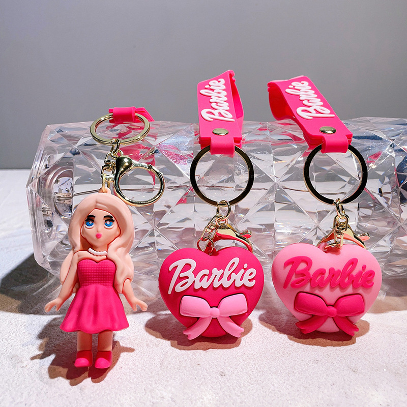 弓バービープリンセスシリコーンキーホルダーかわいいカップルペンダントペンダントバレンタインデーペンダントギフト卸売|undefined