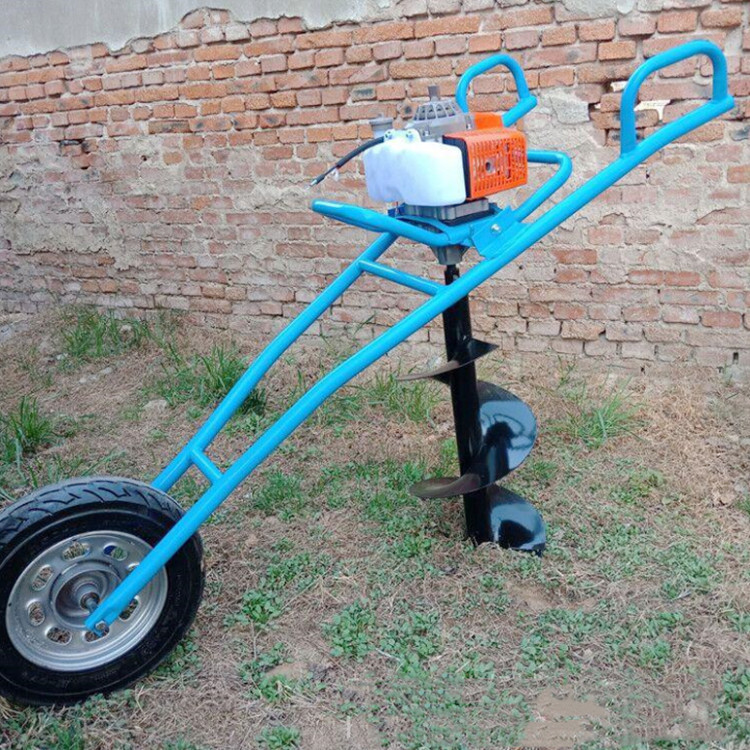 小型农用栽树种树钻土机 单人操作便携式打眼机 农用种树打坑机