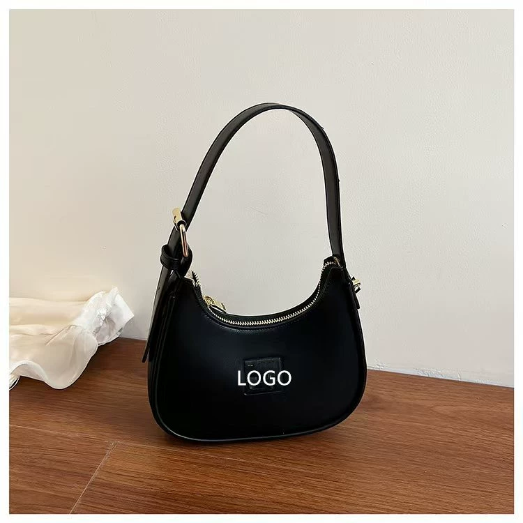 Small retro underarm bag, leather universal red shoulder bag