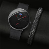 Universal bracelet, men's trend set for leisure, quartz watch, 2023 collection, simple and elegant design