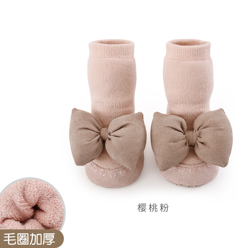 2023 invierno nuevo bebé niña Niño Zapatos calcetines engrosados cálido arco interior antideslizante bebé piso zapatos Calcetines