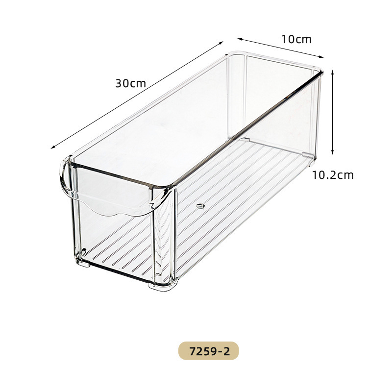 Refrigerador transfronterizo caja de almacenamiento de acabado de plástico caja de conservación de frutas y verduras caja de almacenamiento de refrigeración transparente superposición de cocina