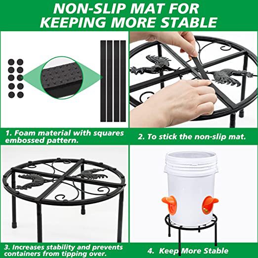 Light Luxury Metal Shelf Suitable for Chicken Feeder, 4-Leg Iron Rack, Round Square Support Shelf Light Luxury Metal Shelf Suitable for Chicken Feeder, 4-Leg Iron Rack, Round Square Support Shelf