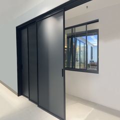 极窄边框三联动厨房推拉门吊轨阳台门客厅厕所卫生间浴室隔断移门