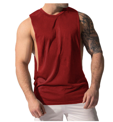 2023 verano nuevo tamaño europeo chaleco sin mangas de los hombres Comercio exterior suelta deportes casual moda color sólido chaleco