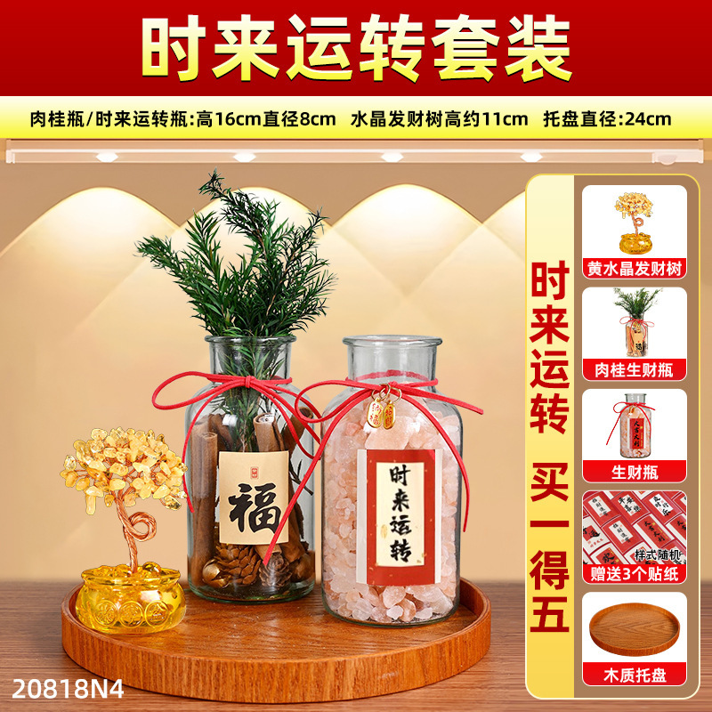 家居玄关入户摆件肉桂生财粗盐净宅大颗粒电视餐边柜客厅装饰|undefined