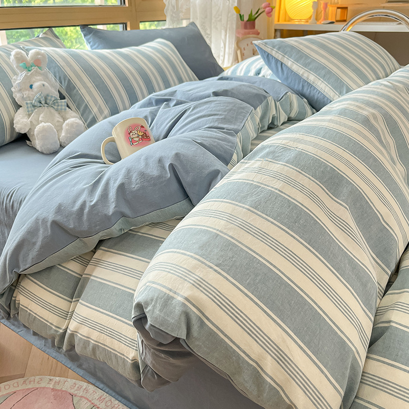 100% cubierta de edredón de algodón cubierta de edredón de dormitorio de estudiantes 150 * 200 cubierta de edredón