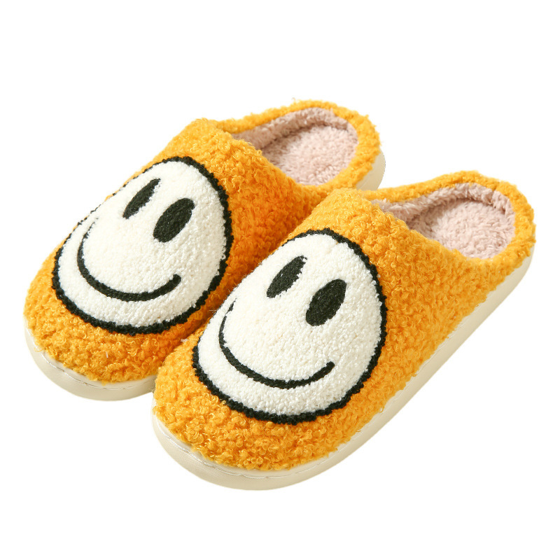 新しいクリスマスヘラジカイチゴキノコハロウィンスマイルコットンスリッパクロスボーダー卸売スマイリーフェイスファースリッパ|undefined