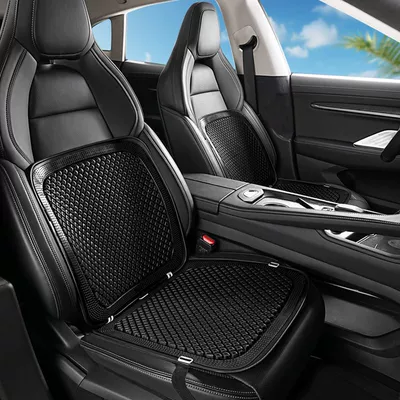 Car seat cushion summer cool cushion film ventilated seat cushion summer 3D breathable four seasons universal truck seat single cushion (Cool pad) - black-one-piece