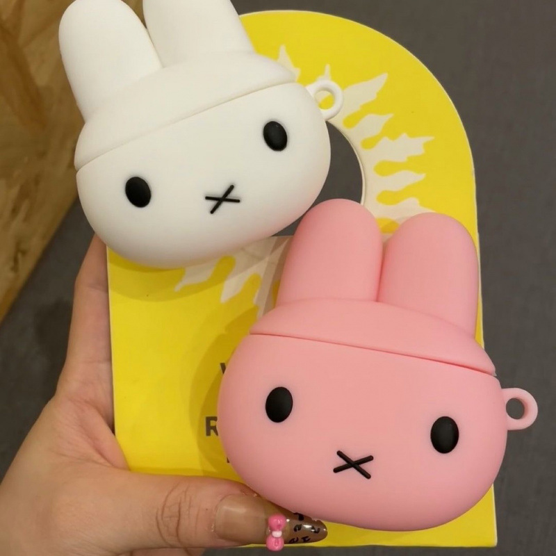 Cute Miffy Rabbit airpods4 Protective Cover Apple 1/2 Generation Wireless Bluetooth Earphone Case Pro3 Generation Silicone Soft
