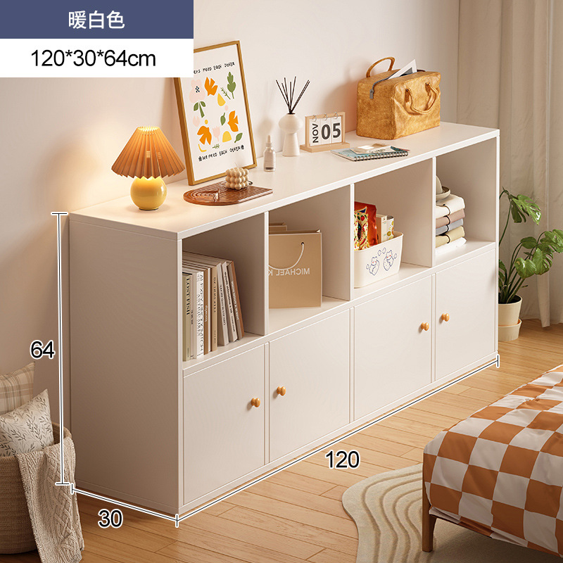 Estante de libros doméstico piso multicapa sala de estar armario de visualización contra la pared armario de almacenamiento estratificado dormitorio armario bajo armario de libros