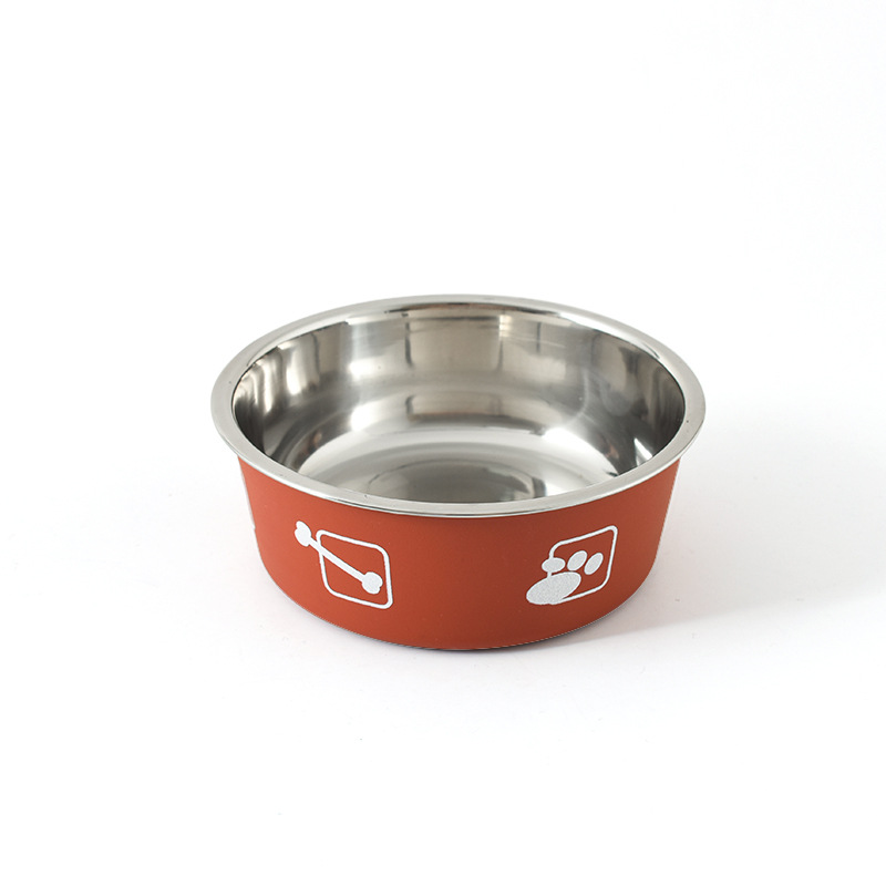 PSM suministros para mascotas de acero inoxidable impreso tazón para perros tazón de gato tazón de comida para gatos tazón de comida para perros tazón para mascotas de acero inoxidable