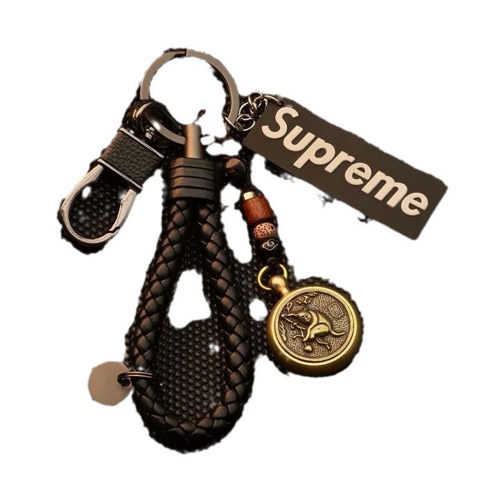 Llavero latón vuelta Zodiaco conejo dragón ovejas creativo llavero hombres personalidad pareja exquisito colgante