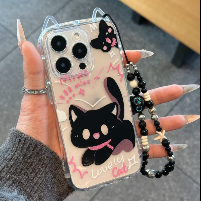 ジャンプ子猫 Apple 16plus8 携帯電話ケース 12promax7 猫耳 14pro11x r かわいい xs15|undefined