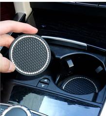 Universal Creative Car Water Cup Mat with Drills, Storage Pad, In-Car Drilled Anti-Slip Mat, Interior Accessory New Arrival