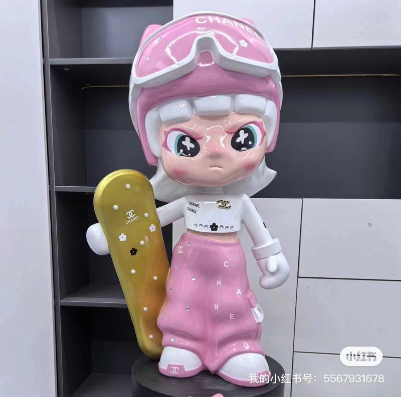新款滑雪女孩落地潮玩手办可爱摆件女生礼物乔迁开业摆件新家装饰|undefined