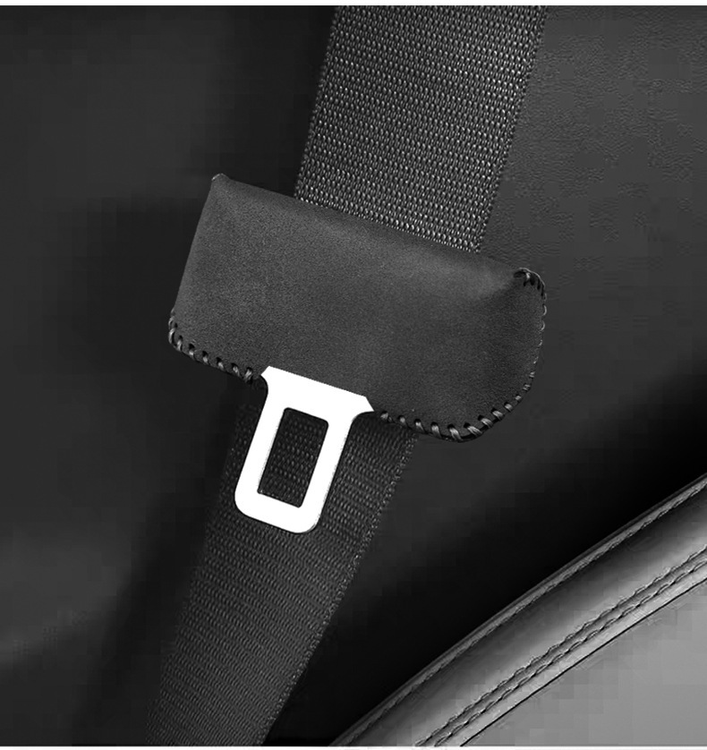 Cross-Border Customizable Logo to Reduce Noise, Suede Leather Seat Belt Buckle Protective Cover, Safety Belt Card Head, Car Interior
