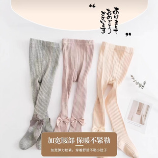 Children's Pantyhose Spring and Autumn Girls' Leggings Pantyhose Baby Cute Bow Pants Thin Little Girl New All-match