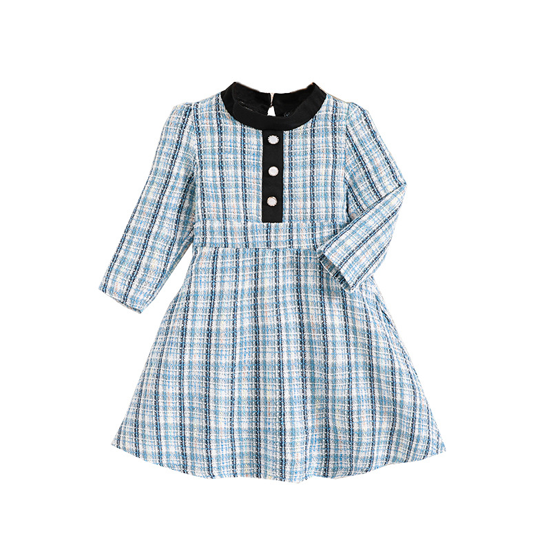Kinderkleidung 2024 Frühjahr neues Kinderkleid mit langen Ärmeln, Prinzessin, kleines, duftendes Mädchenkleid_voghion.com