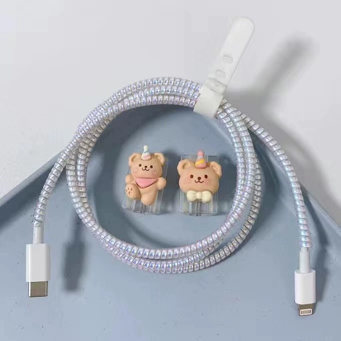 Защитник кабеля (Apple) Type-C, мультяшный грызун кабеля, декоративный универсальный для Android и Apple
