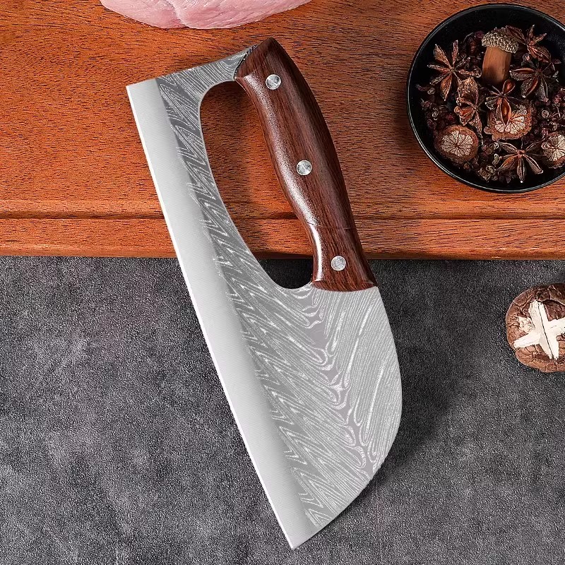 Nuevo cuchillo de ahorro de mano de mujer creativo cortador de carne forjado a mano cocina cortador súper rápido cortador de verduras doméstico
