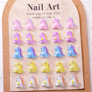 Internet Celebrity Transparent Dinosaur Nail Art Jewelry Resin Accessories Wearable Nail Accessories Earrings Wholesale DIY Hairpin Materials
