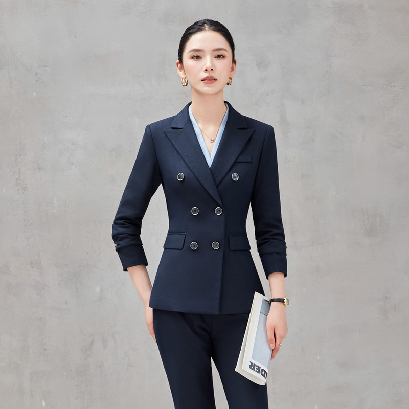 Black women's suit 2026 new style, high-end hotel manager front desk workwear, jewelry store work uniform for autumn Black women's suit 2026 new style, high-end hotel manager front desk workwear, jewelry store work uniform for autumn
