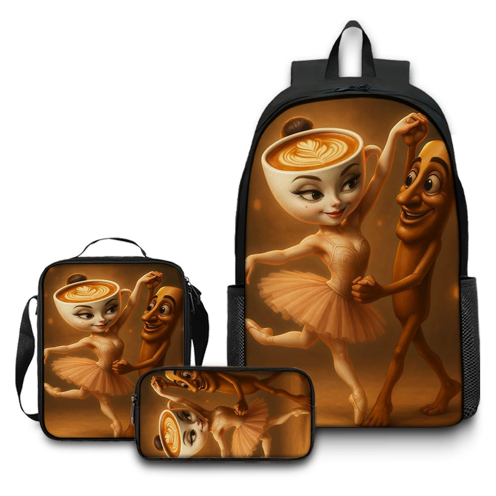 (Cross-border trading), children's backpack, capacious set, 3 piece set