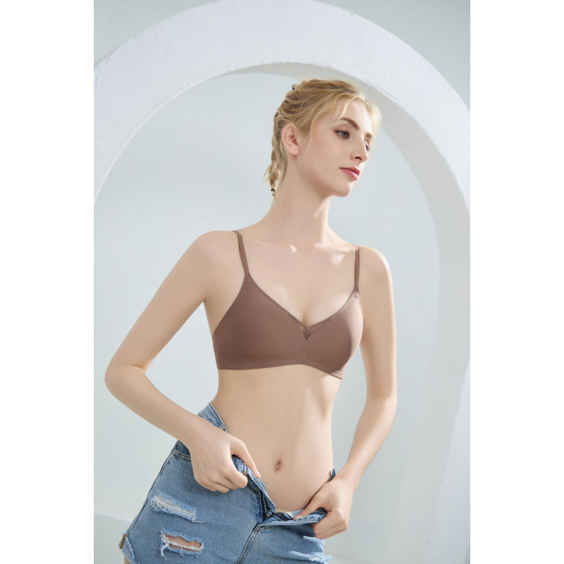 女性用シームレス下着、夏用薄型小胸プッシュアップ、ノンワイヤー、副胸引き締め、垂れ防止、美背中ブラ|undefined