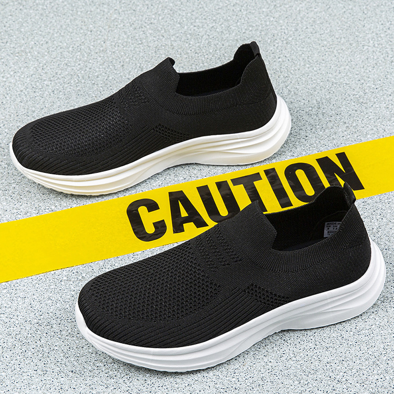 Large Size Foreign Trade Men's Shoes, Lightweight Soft-Soled Sports Shoes, New Breathable Sock Shoes, Lazy Slip-On Men's Casual Shoes