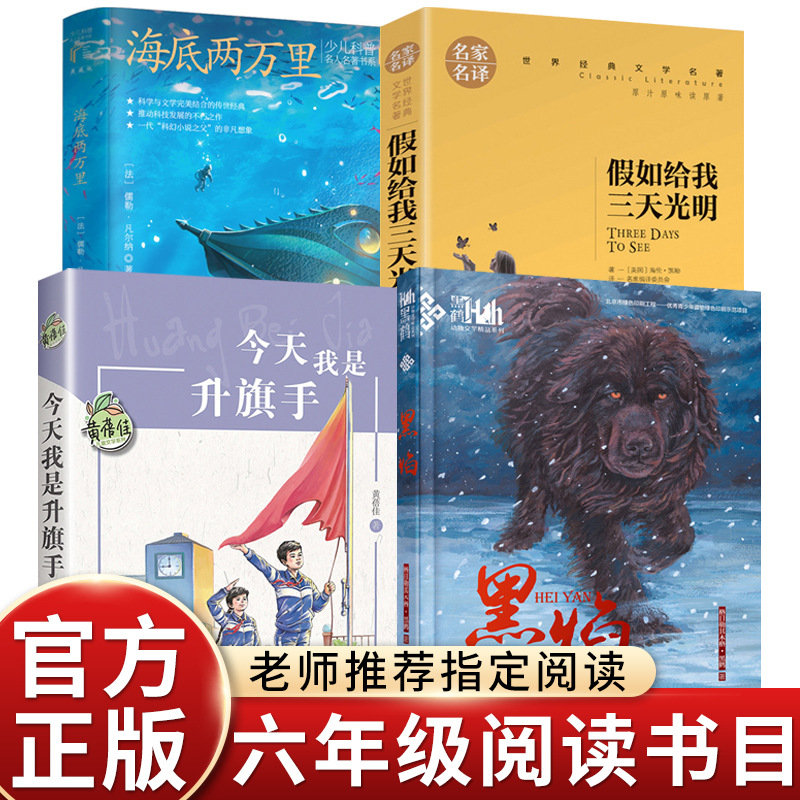 六年级上阅读书目今天我是升旗手海底两万里黑焰万物复书25秋b