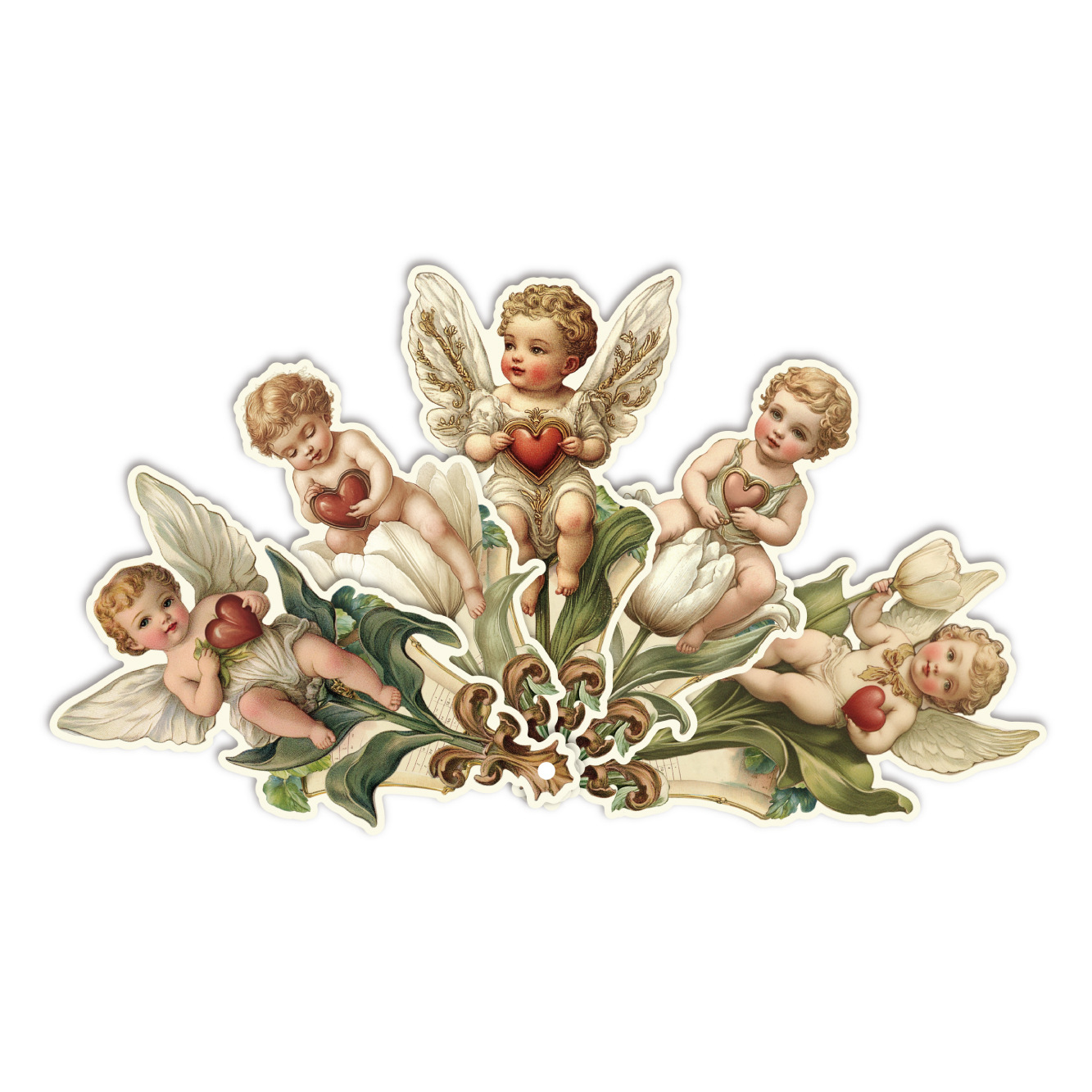 Retro Story Fan Marcador de papel Serie Vido Creatividad retro Material de cuenta manual de forma especial Material de decoración