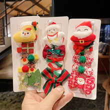 韓國網紅公主聖誕節發夾飾品小女孩聖誕老人可愛卡通發卡兒童發飾