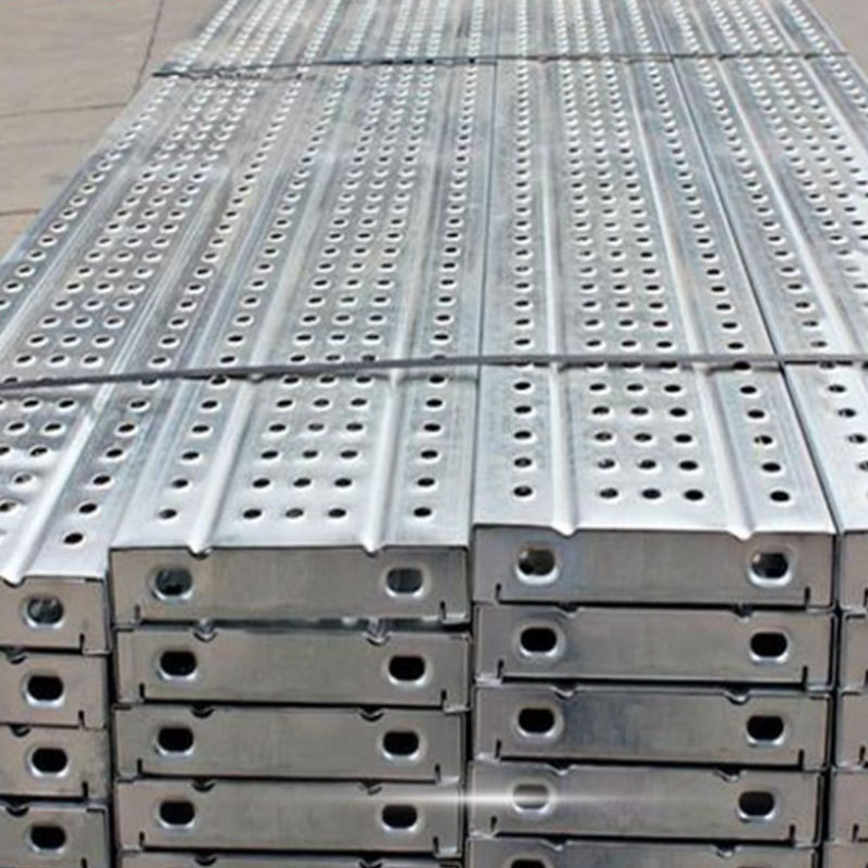 热镀锌盘扣脚手架冲孔钢踏板带锁片铆接盘扣踏板焊接挂钩厚钢跳板