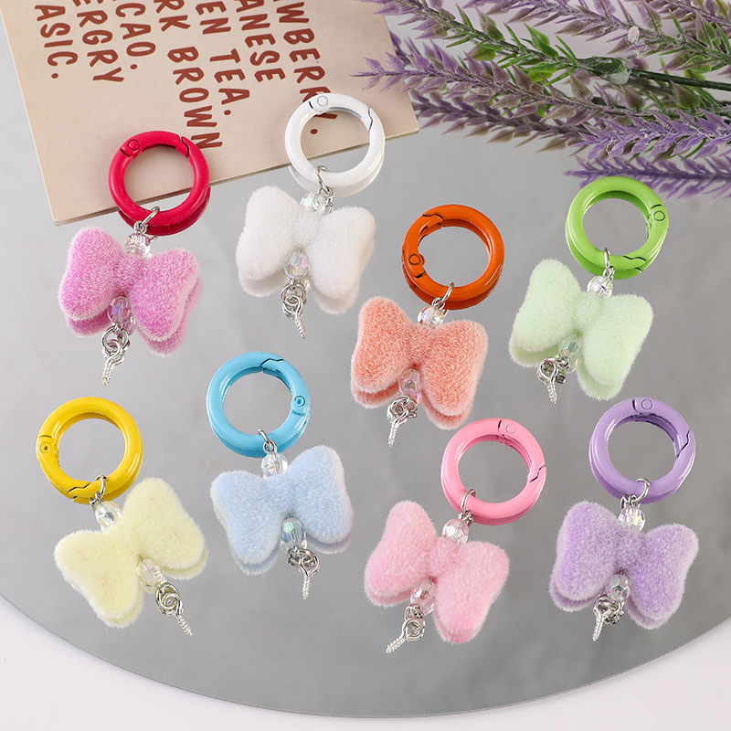 Spring Clasp Pom-Pom Keychain DIY Accessory Blind Box Cute Charm Chain Bag Phone Pendant Clasp Spring Clasp Pom-Pom Keychain DIY Accessory Blind Box Cute Charm Chain Bag Phone Pendant Clasp