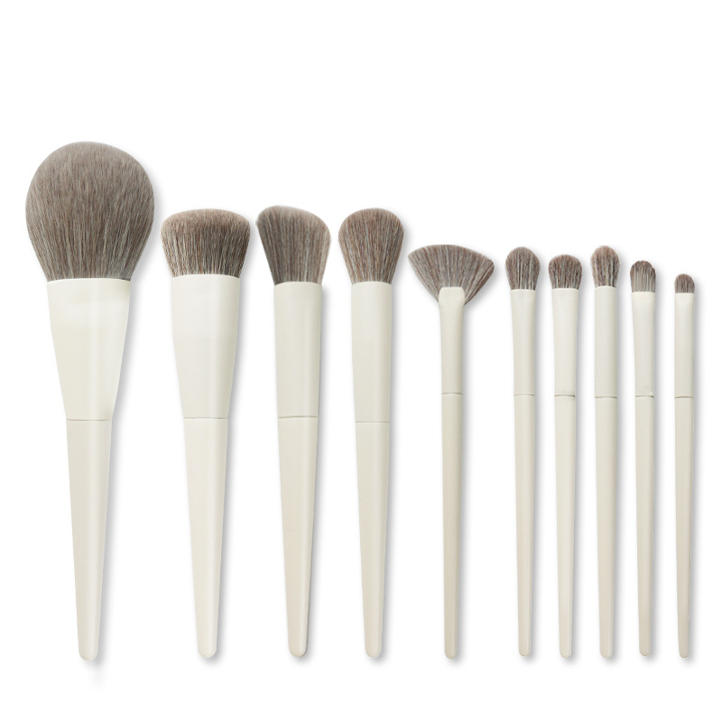 10 pinceles de pintura horneada Morandi bucal biónico suave cepillado de alta calidad serie de cero grado cepillo de maquillaje conjunto de maquillaje