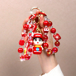 Blind Box Bag Hanging Dopamine Handmade Beaded Mobile Phone Chain Three String Matching Doll Studio Explosions Hand-painted Beads Hanging Ornaments