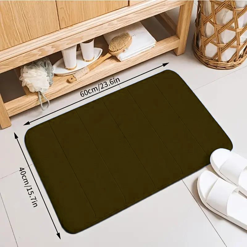 Comercio exterior transfronterizo suministro de esponja de memoria a rayas alfombra de piso de color sólido baño antideslizante alfombra absorbente baño alfombra de piso de baño alfombra de piso