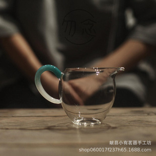 High borosilicate fair cup small thatched cottage glass public cup heat-resistant high permeability tea set small uniform cup girls tea set