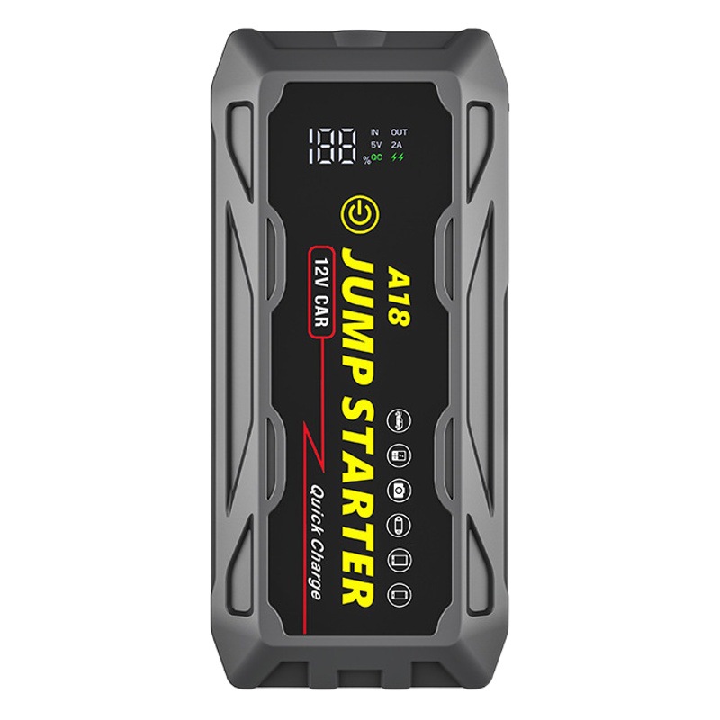 Fuente de alimentación de emergencia multifuncional para coche, 12V, arrancador de coche, banco de energía, carga rápida de tres pruebas, PD66W, carga rápida bidireccional