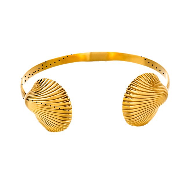 Tena Europa y América Pulsera de acero inoxidable Mujer de alta gama Ocean Beach Nuevo estilo Shell Estrella de mar Juego de joyería de mano al por mayor