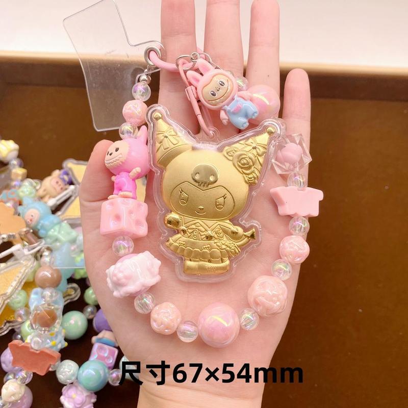 純金 999 ラブブ携帯電話チェーンゴールドラブブ漫画キャラクターバッグペンダントキーホルダーペンダントギフト|undefined