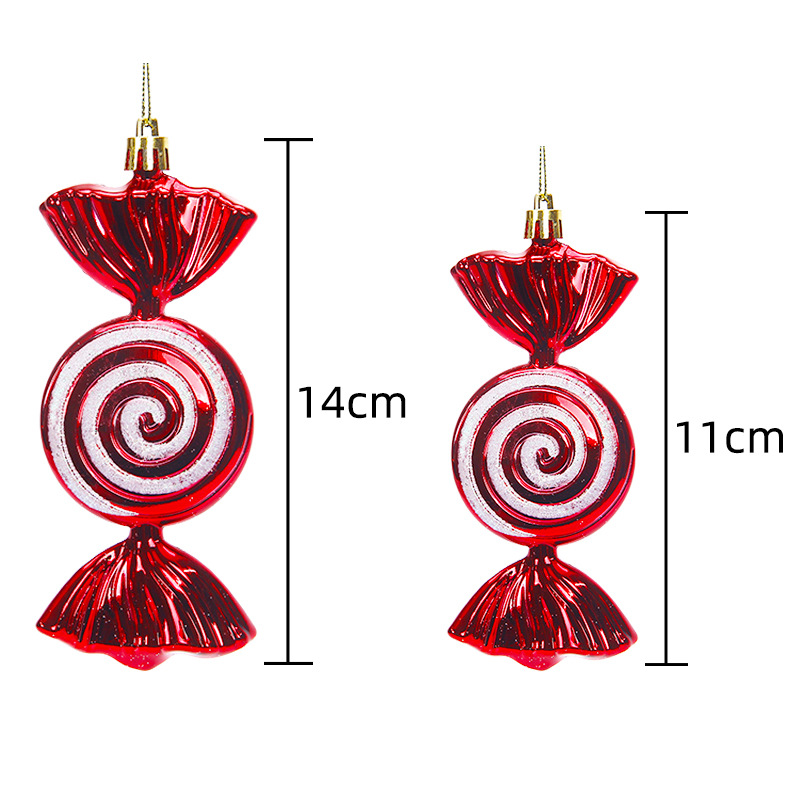 Kerst visstaart snoep geschilderd spiraal plat suiker kerstboom hanger ornament verjaardag hanger_voghion.com