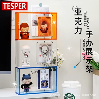 亚克力收纳盒收集摆件盲盒收纳收藏柜泡泡架子玛特手办展示盒收纳